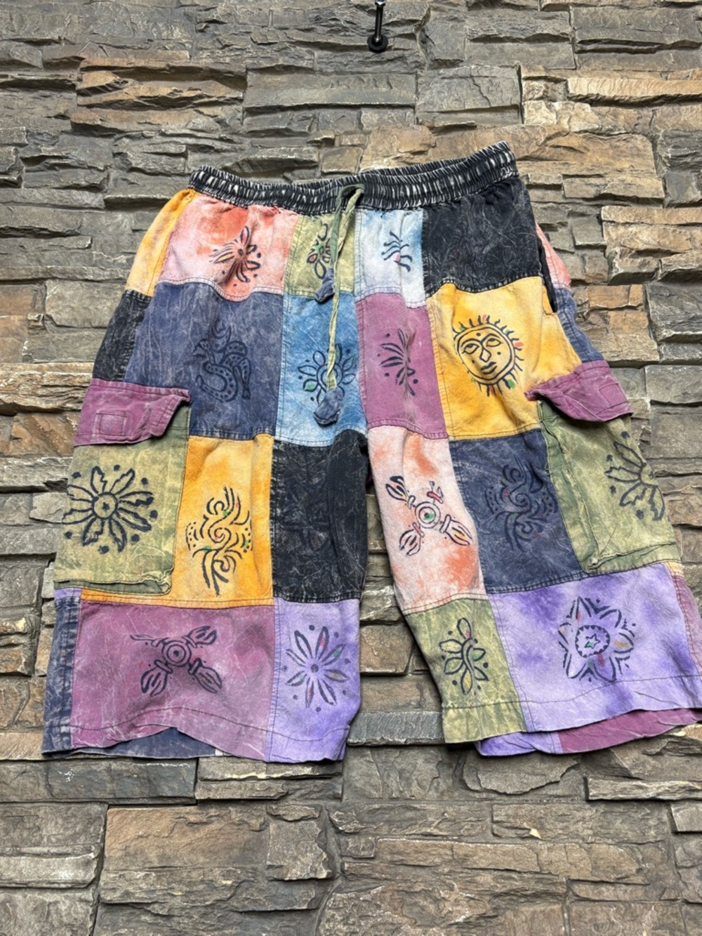 Rising International Women’s patch Patchwork Bermuda Shorts XL Elastic Waist
